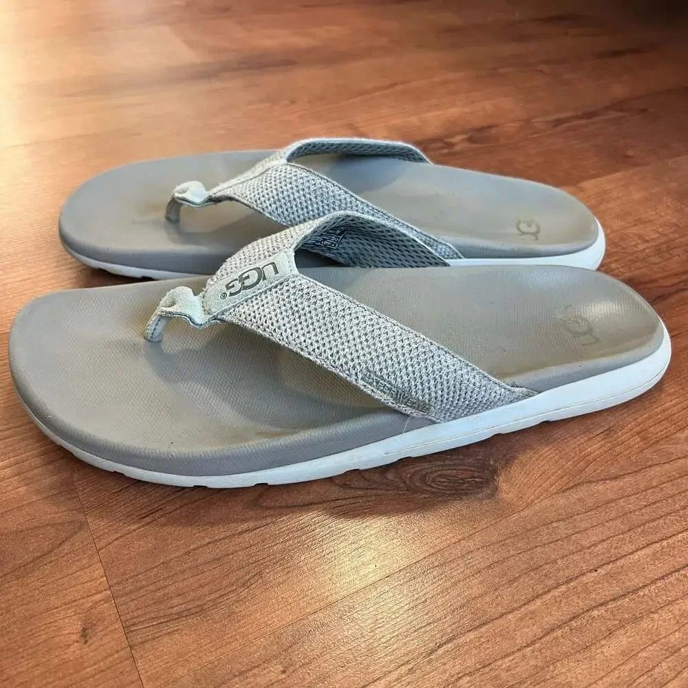 UGG Tenoch Hyperweave Flip Flop Sandals Gray Men's Size 11